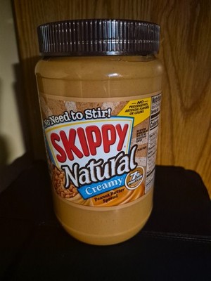 SKIPPY Natural Creamy Peanut Butter Spread, 7 G Protein per Serving, Plastic Jar