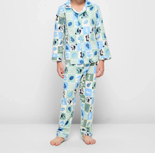 Boys size 5 Bluey button up cotton flannel pyjamas NEW 204