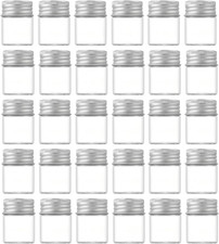 30 Pack 15ml Empty Clear Glass Bottles wiht Screw Cap Small Mason Jars