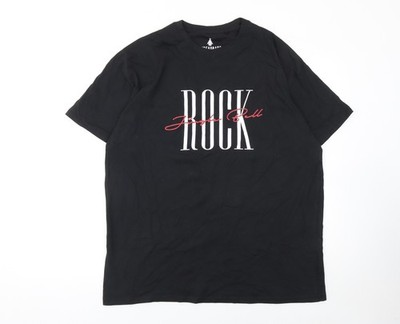Threadbare Herren schwarz Rock Grafik Baumwolle T-Shirt Medium