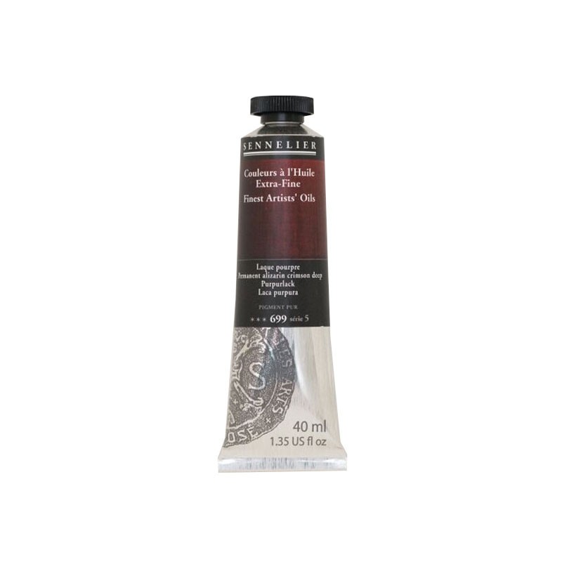 Sennelier peinture à l'huile laque pourpre N°699 tube 40ml pour beaux-arts