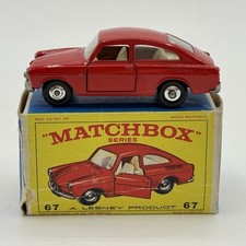 1968 Matchbox 67 Volkswagen 1600 Tl W Original E4 Box Red Car Diecast Fast Ship