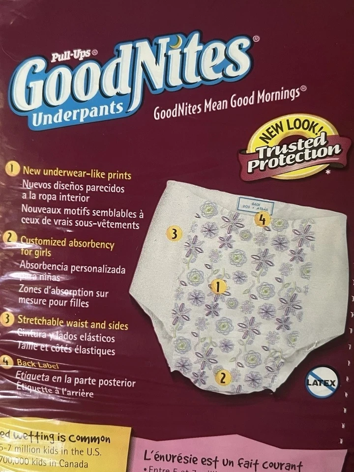 Винтажный 2004 GoodNites молодежи девочек подтягивания трусы 13 L / XL подгузники - Изображение 3 из 4