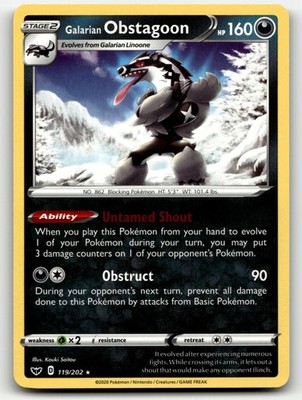 Galarian Obstagoon Sword & Shield 119/202