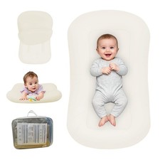 Baby Lounger for Newborn, Bionic Design Baby Lounger, Soft Organic Cotton Bre...
