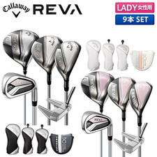 Callaway Ladies REVA Club Set DR/4W/5H/7-PW,SW/PT 9pcs Set Head Cover 2025 Pink