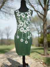 Sexy mini dress polynesian Green