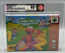 VGA 85+ Sesame Street Elmo's Number Journey Nintendo 64 N64 Sealed New Graded