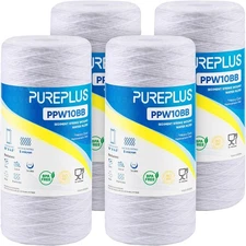 PUREPLUS 25 Micron 10 x 4.5 Whole House String Wound Sediment Filter for Well