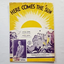 Here Comes the Sun 1930 Beautiful Sheet Music Piano Ukulele Vocal Victor Dunne