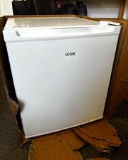 Logik White Table Top Mini Fridge w/ Internal Freezer, Manual Defrost LTT50W23