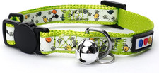 Glow in the Dark Cat Collar with Breakaway Safety Buckle Bell Adjustable Kitte