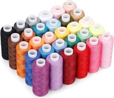 30 Color Sewing Thread Kit Polyester Spools 2...