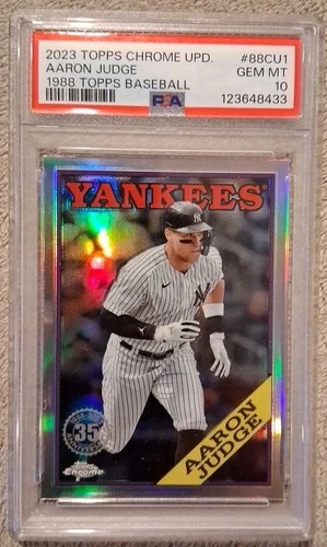 PSA 10 GEM MINT 2023 Topps Chrome Update 1988 Insert – Aaron Judge #88CU1 🔥