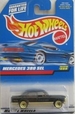 1996 Hot Wheels Mercedes 380 SEL #889 Black/Gold Die Cast Car! 