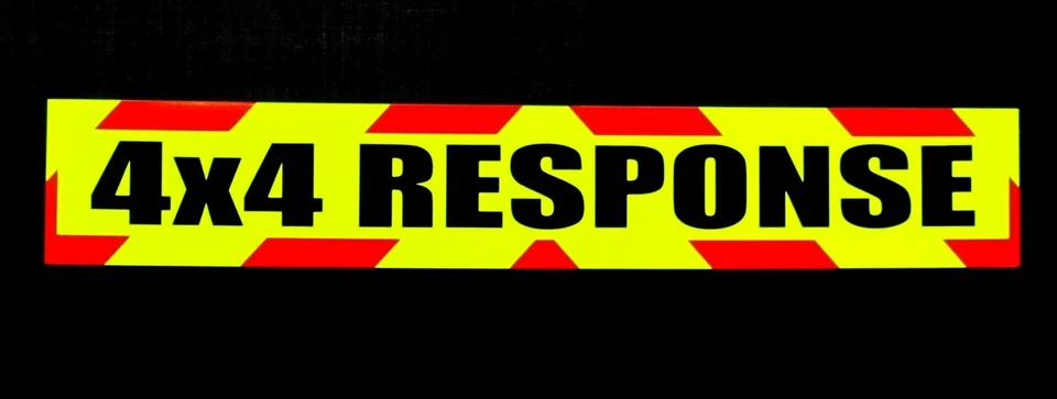 APPLE SIGNS 4x4 Response Fluorescent vehicle warning sign Magnetic and Self Adhesive