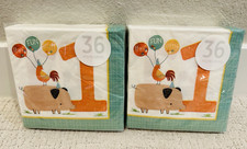 New Barnyard Animals Farm Pig Kids 1st Birthday Party 72 Paper Luncheon Napkins