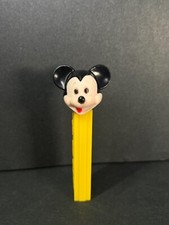 1970's Mickey Mouse PEZ Candy Dispenser - No Feet - REMOVABLE NOSE - Hong Kong