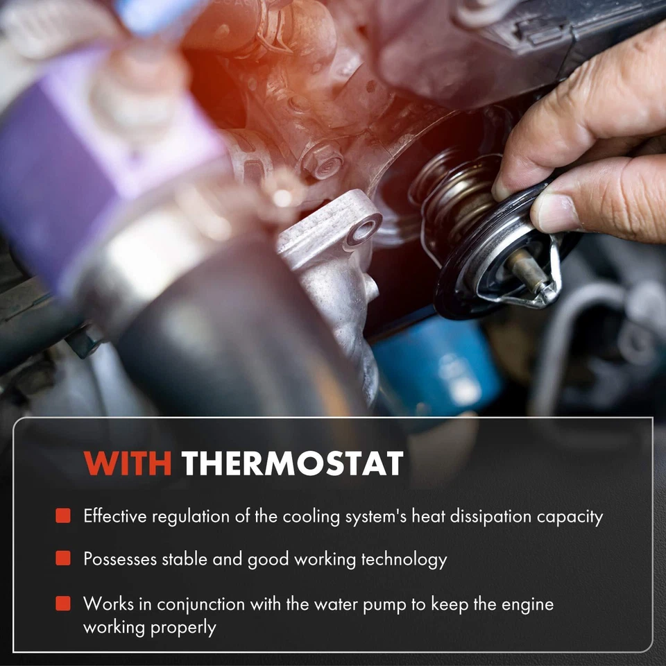 Bomba de agua del motor con termostato para Chevy Malibu Equinox GMC Canyon Buick Regal Foto 3 de 4