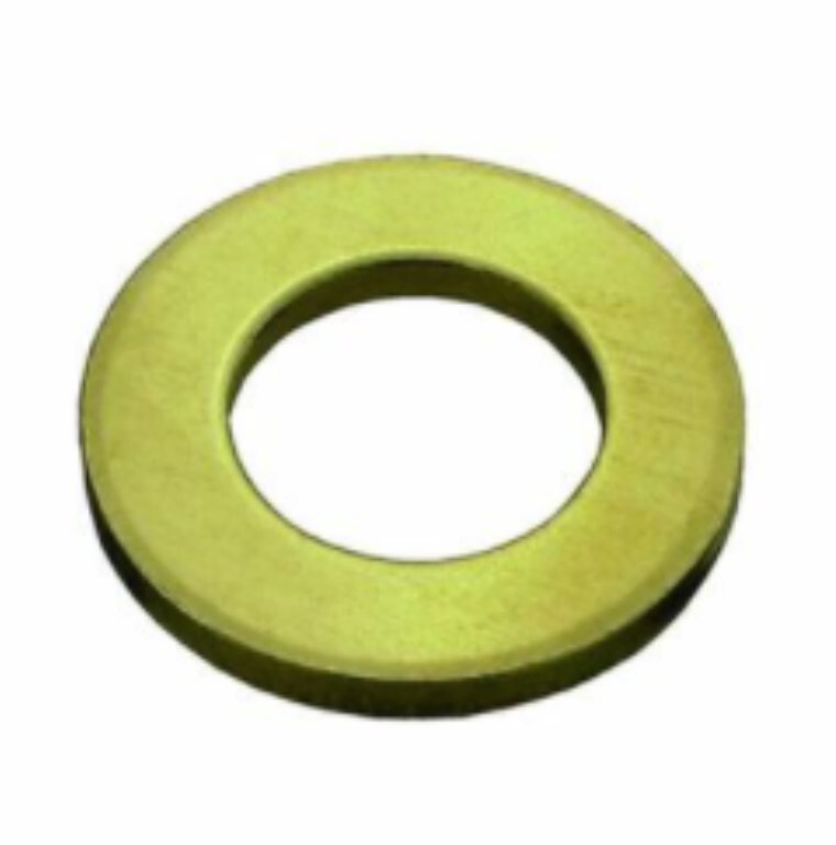 MASIDEF - 12 RONDELLE PIANE IN OTTONE LUCIDO  4,3MM