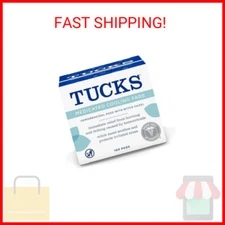 TUCKS Medicated Cooling Pads, 100 Count – Pads with Witch Hazel, Cleanses Sensit