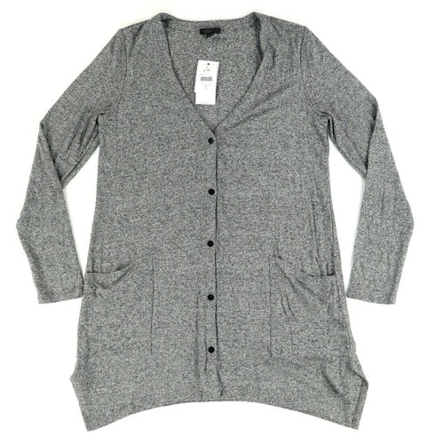 J.Jill Wearever Collection V-Neck Rayon Button Up Cardigan Gray Women's Size S