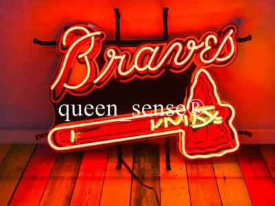 Atlanta Braves Tomahawks 20''x16'' Neon Sign With HD Vivid Printing Beer EY172