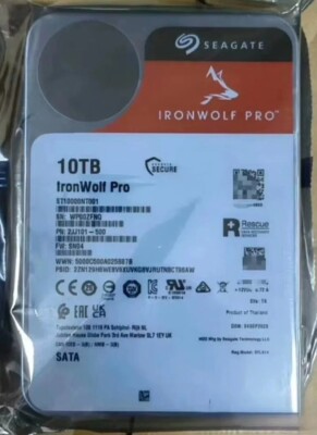 Seagate IronWolf Pro ST10000NT001 Hard Drive 10TB 7200 RPM 256MB