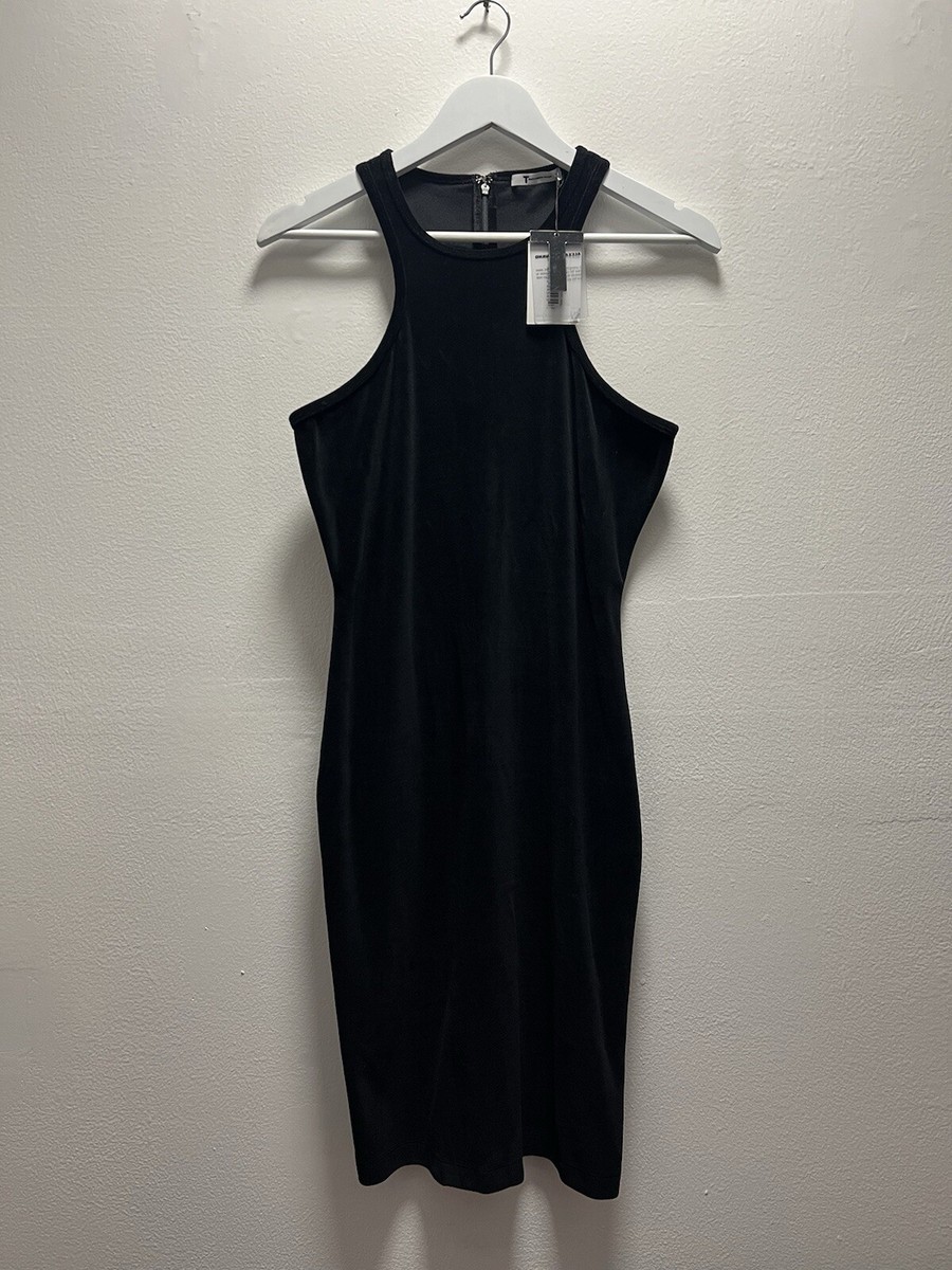 ワンピース T BY ALEXANDER WANG Women Mid Skirts 4CC1256293 001 Black Alexander Wang T-shirt Dress With Ruched Mini Skirt in Faded