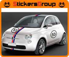 ADESIVI HERBIE PER FIAT 500 AUTO IN VINILE NEW