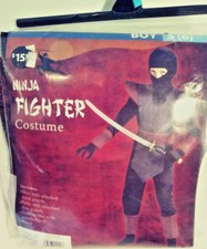NINJA FIGHTER COSTUME BY FUN WORLD BOY SMALL 6 FREE FAST SHIPPING NEW