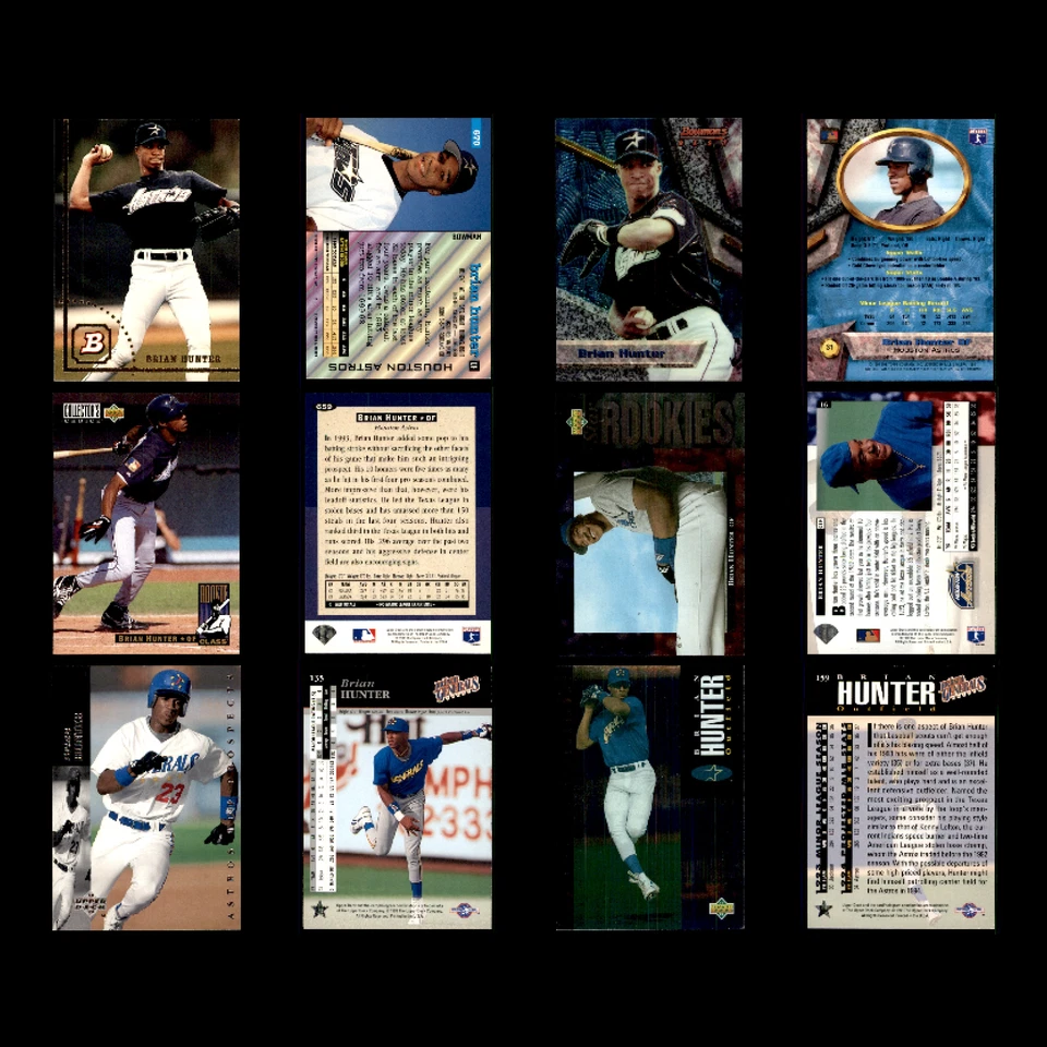 Lote de 123 tarjetas de béisbol diferentes Brian Hunter 1992-2003 conjunto de Astros/Tigres MLB casi nuevo Foto 4 de 4