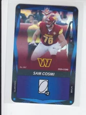 NFL Uno Elite Football SAM COSMI Blue Foil SP Commanders #047