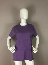 JHK Womens Short Sleeve Basic Purple T Shirt Size XS