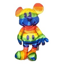 16" Limited Edition Rainbow Pride Disney Mickey Mouse Plush Toy Doll Figure