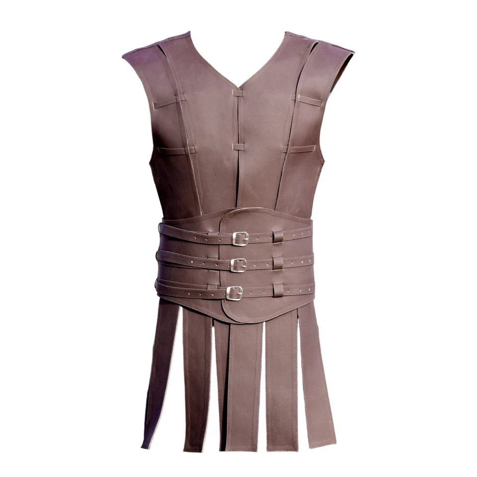 古罗马男式服装人造皮革束腰外衣中世纪角斗士胸甲 — 第 2/2 张图片