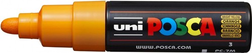 Uni Posca PC-7M Marker - Water-Based Pigment Paint Pen - 4.5mm-5.5mm Bullet Tip - Picture 5 of 17