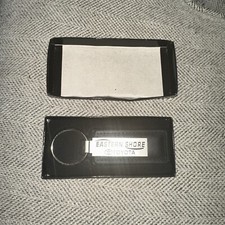 Toyota Leather  Silver Metal Keychain Black NEW IN BOX  Automotive Advertising