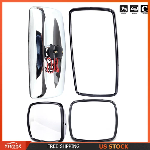 For Freightliner M2 Columbia 2010-18 2Pairs Main & Wide Side View Truck Mirrors