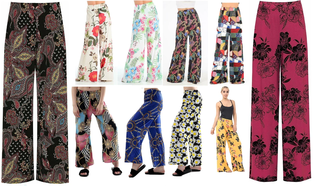 Plus size sales floral palazzo pants