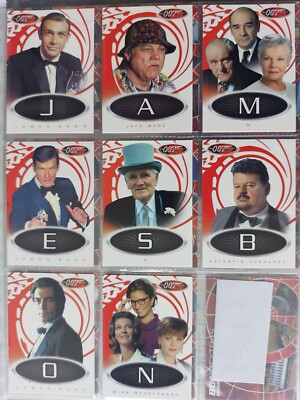 James Bond 40th Anniversary Game Cards J.A.M.E.S B.O.N Set 8/9