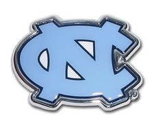 university of north carolina tar heels blue chrome logo auto emblem usa made