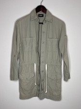 Monrow Lightweight Utility Jacket Light Olive Oversized Size Xs