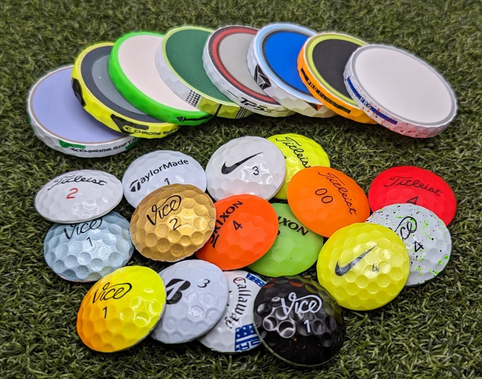 Callaway Triple Track Real Golf Ball Marker With Magnetic Hat Clip.