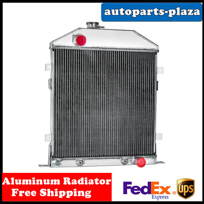 4 Row Aluminum Radiator For 1942-48 Ford Pickup Mercury Base Chevy GM V8 US