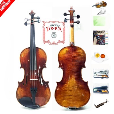 ^ Andreas Gagliano Violin Outfit 4/4-1/2 VN402K-B Education +Pack Tonica Strings