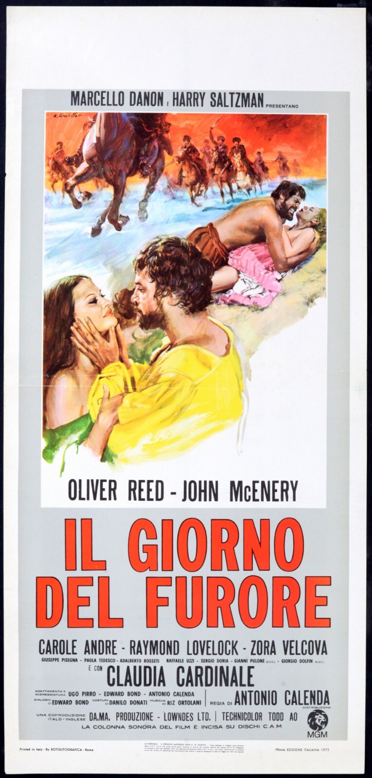 Locandina originale film Il giorno del furore (1974) - Regia di Antonio Calenda