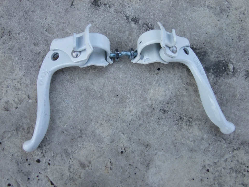 Palancas de freno L/R Old School MX Lee Chi BMX años 80, blanco, estilo libre Foto 2 de 3