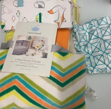    Cloud Island Sweet Critters 4 Piece Nursery Set Chevron   As Shown
