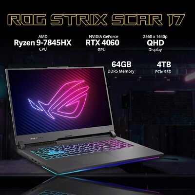 Asus ROG Strix G17 17.3 QHD Gaming Laptop AMD Ryzen 9 Geforce 64GB